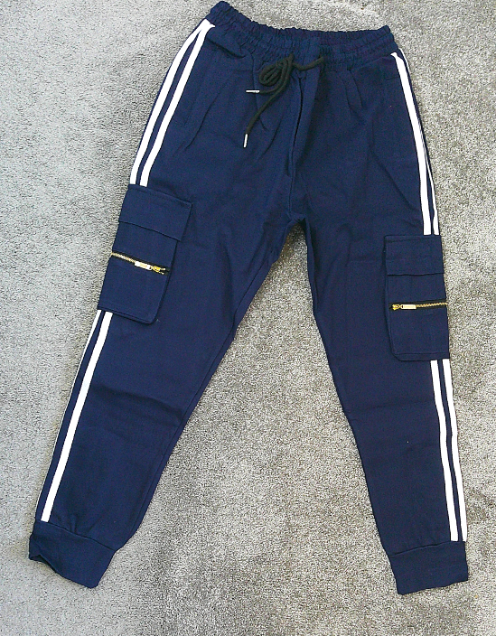 Side Striped Straight Leg Joggers, Casual Stretch Waist Drawstring Comfy Trousers