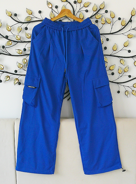 Ultra-Comfortable High-Waisted Pockets Elastic Waist Cargo Pants, Casual Loose Sports Pants For Spring & Summer, Women's Clothing