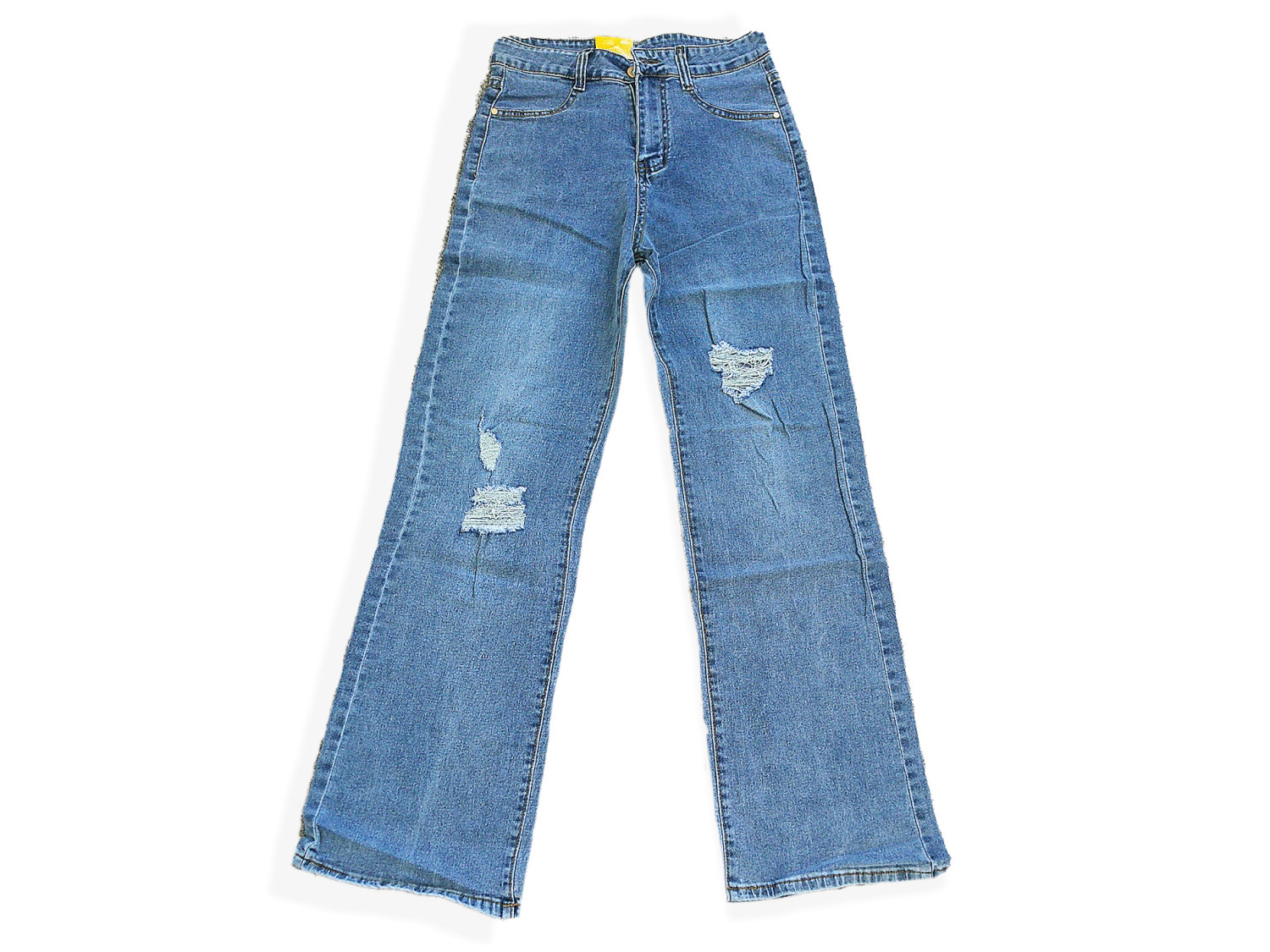 Stretchy High-Waisted Straight Leg Jeans for Women - Soft Cotton Blend, Machine Washable, Four-Way Stretch, All-Season Comfort for Fall, Winter, Spring, and Summer - Easy Care, Versatile, and Flatteri