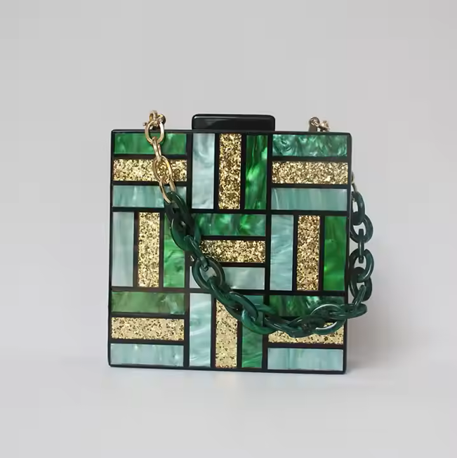 Exquisite New Design Acrylic Bag With Maze-Like Pattern, Classic Clutch/ Shoulder Bag For Women,  Wedding Party Supported, Dinner Bag, Evening Bag, Formal Dress, Evening Gown, Prom Dress