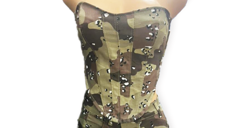 Elegant Camouflage  Tube Tops  Strapless Tops Summer Backless wear For Women